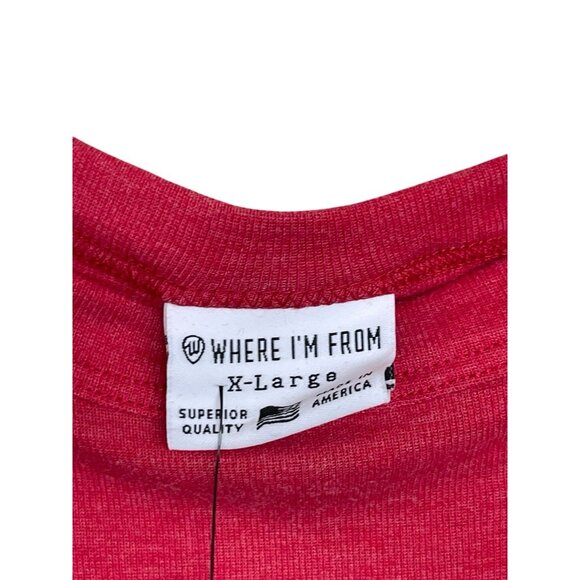 Where I’m From Tank Top Womens Size XL Red PHX Phoenix Red Stars Stripes USA - Picture 3 of 5